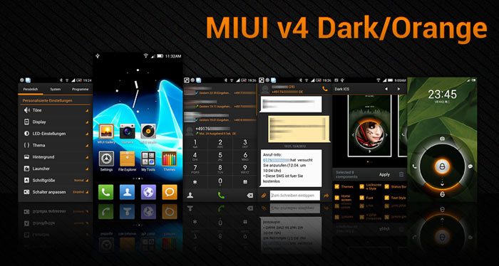 Vexillum Project MIUI V4 - Vexillum Project In Orange And Dark Theme - Droid Views