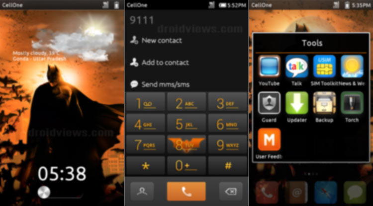 Dark Knight Returns - Dark Knight Returns MIUI Theme In Black And Orange - Droid Views