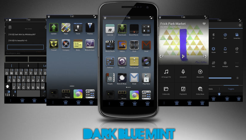 Download Dark Blue Mint Theme - Dark Blue Mint Theme For MIUI V4 - Droid Views