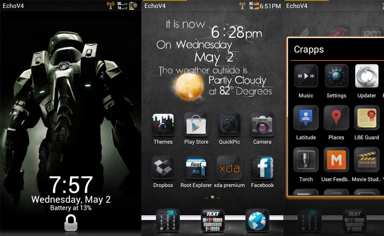 Echo V4 - Black And Blue Theme For MIUI V4 5.0 - Droid Views