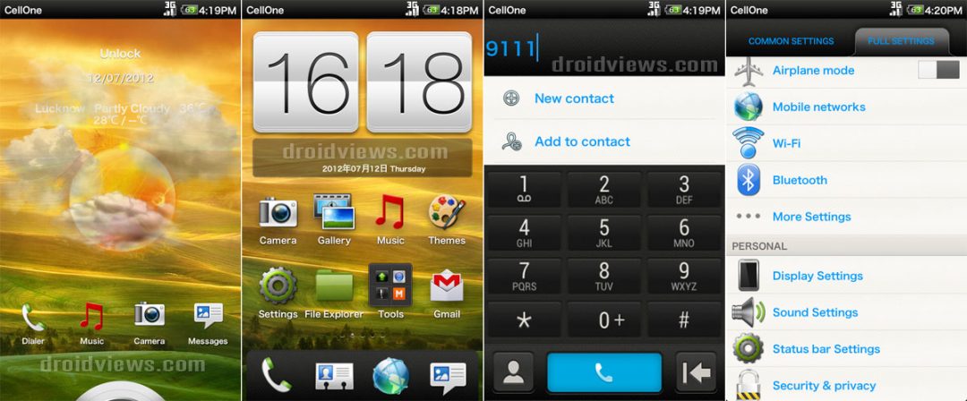 HTC Sense 4 - Yellow And Black Theme MIUI V4 - Droid Views