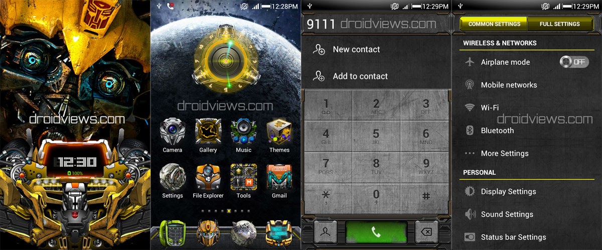 Transformers Theme - Yellow And Black Transformers Theme for MIUI V4 Featuring Bumblebee - Droid Views