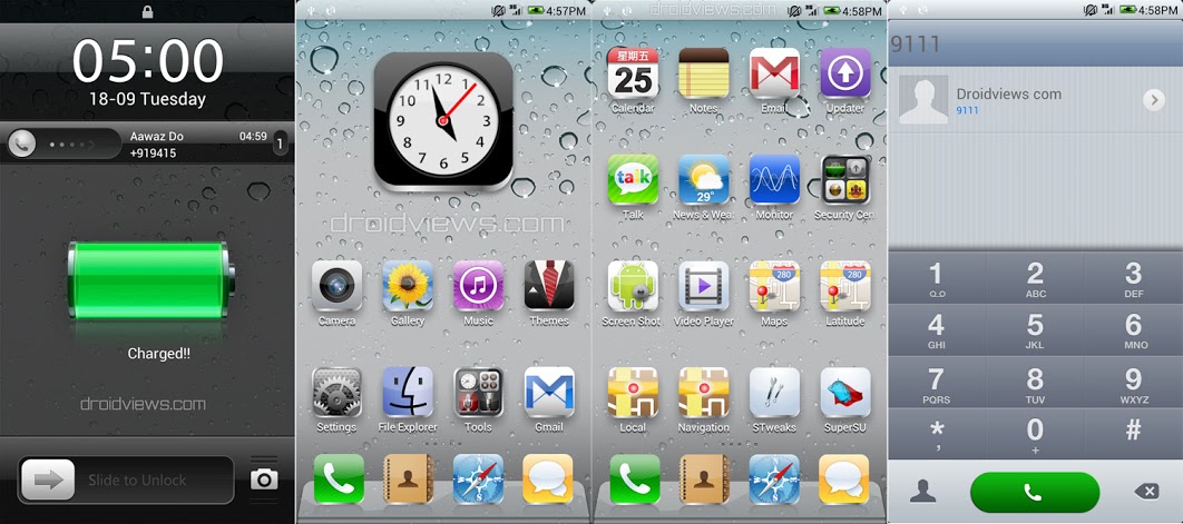 Theme For MIUI V4/JB - IPhone 4 (3D Icons) Theme For MIUI V4/JB - Droid Views