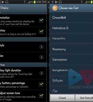 Change fonts on Galaxy-S3