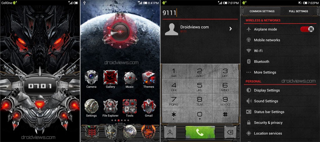 Theme for MIUI V4 - Transformers Red Theme for MIUI V4 - Droid Views