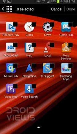 galaxy s3 hide apps