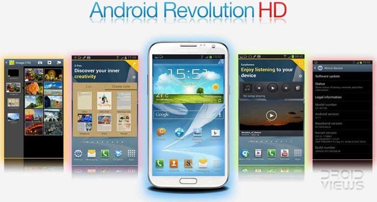 Custom ROMs For Samsung Galaxy Note 2 GT N7100 - Android Revolution HD - Droid Views