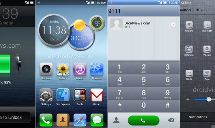 Theme For MIUI V4/JB - Iphone 5 Theme For MIUI V4/JB - Droid Views