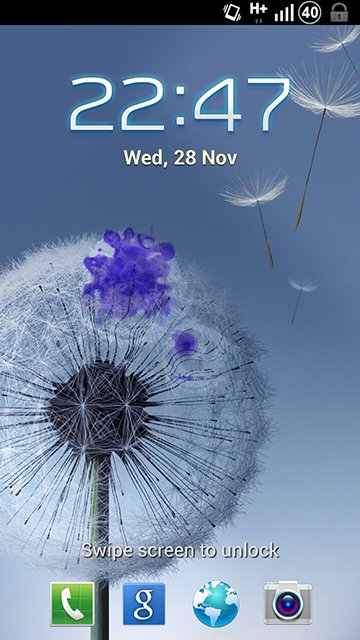 Ink Effect Lockscreen For Samsung Galaxy S3 - Screenshot Of Ink Effect Lockscreen - Droid Views