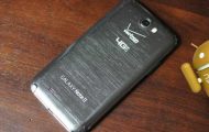 Root Verizon Samsung Galaxy Note 2 - Back View Of Black Samsung Galaxy Note 2 Of Verizon - Droid Views