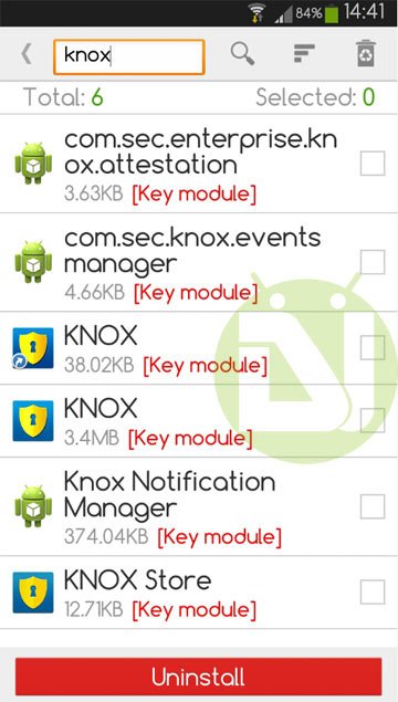 Uninstalling KNOX on Note-3
