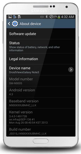 galaxy note 3 model number
