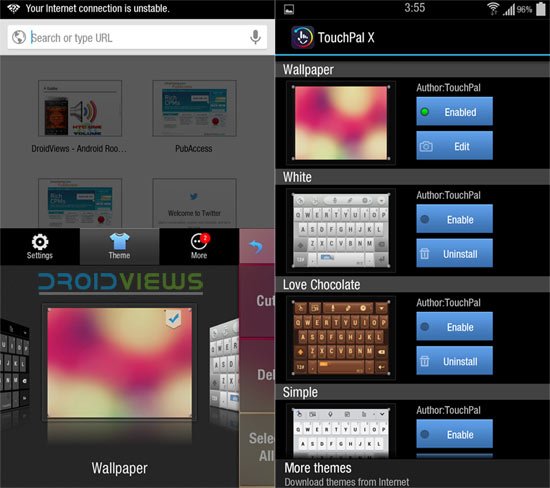 TouchPal-X Keyboard themes