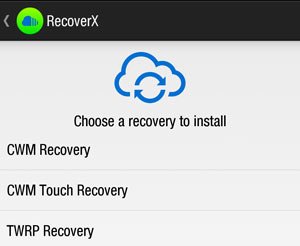 recover x install twrp