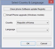 select country and language