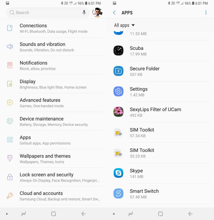 android device settings samsung