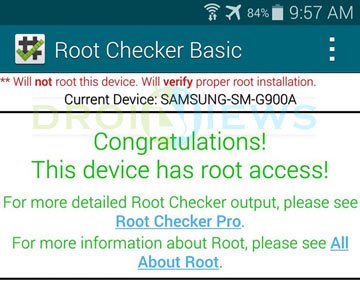 AT&T Galaxy S5 Root Checker