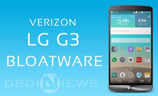 Bloatware on Verizon LG G3