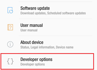 developer options android