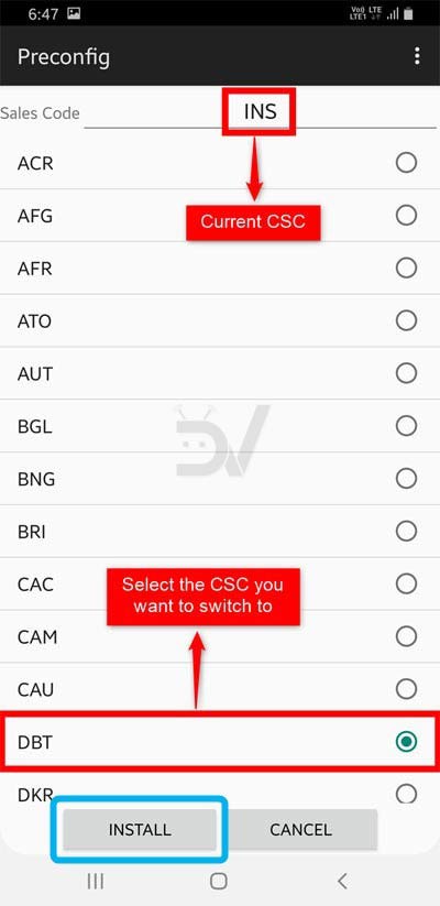 Change CSC on Samsung devices