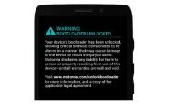Unlocked Warning on Moto Maxx