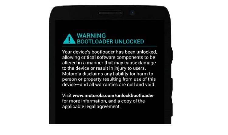 Unlocked Warning on Moto Maxx
