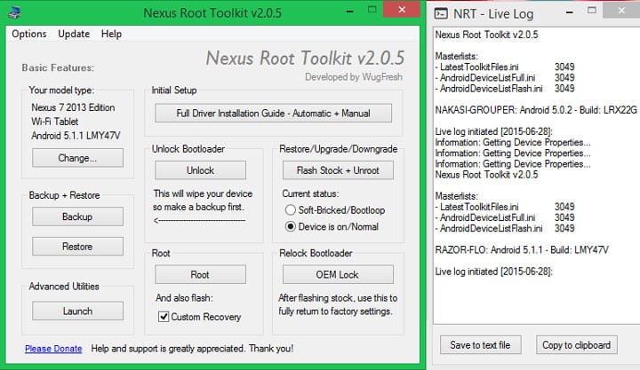 WugFresh NRT Tool Screenshot