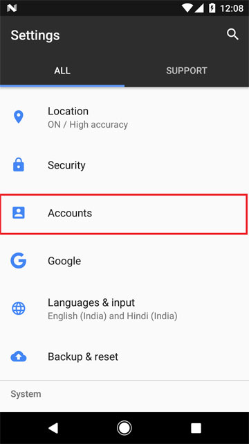 log out of google account on android