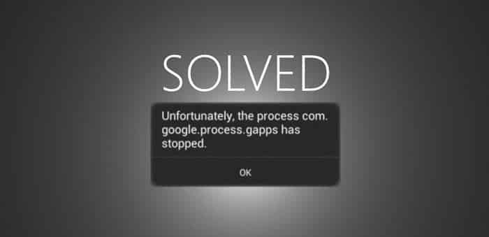 com.google.process.gapps has stopped