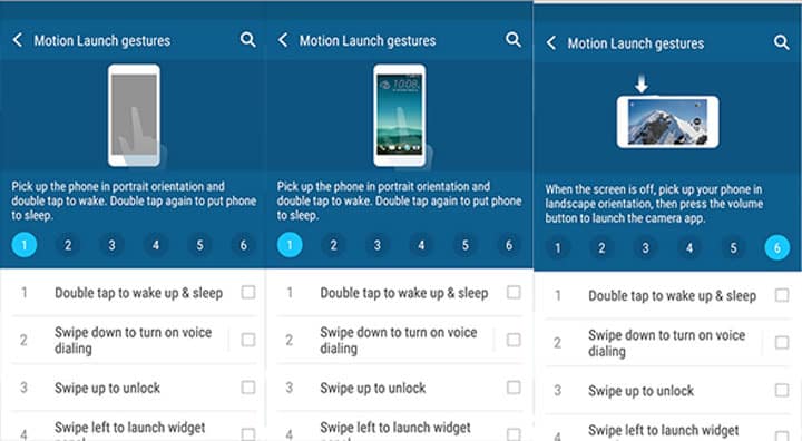 HTC Motion Launch Gesture App