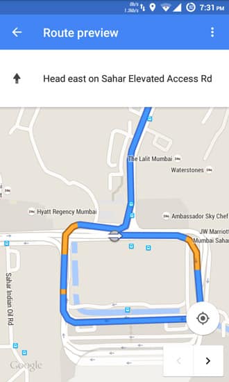 google maps navigation ui