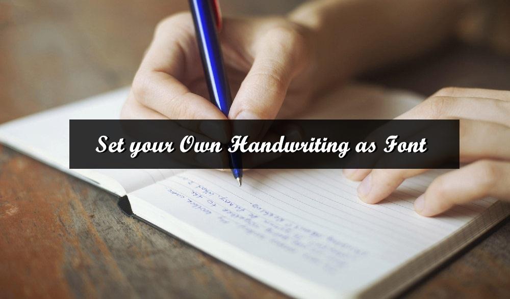 handwriting as font