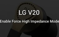 High Impedance Mode on LG V20