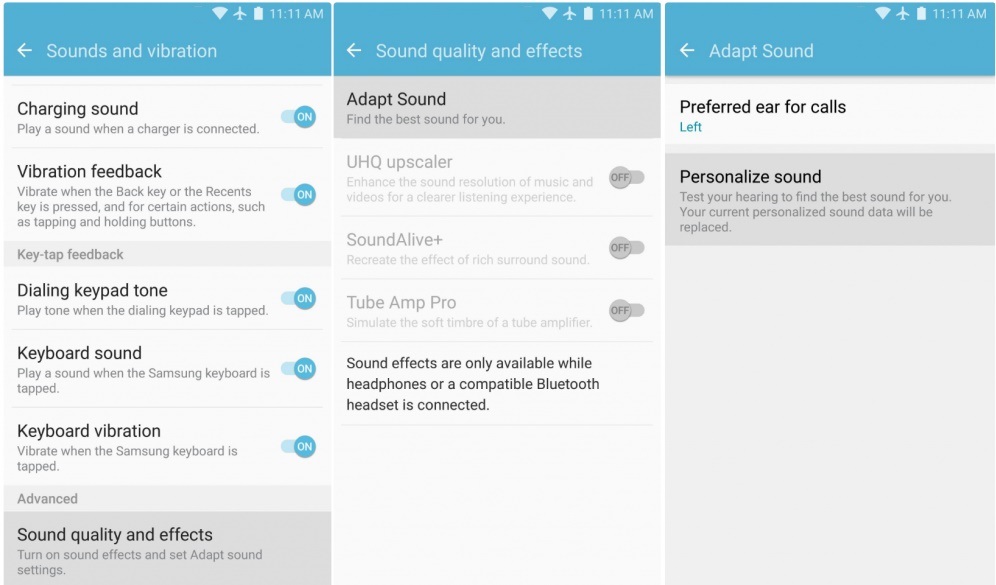 Tap on the "Personalize sound" option to train your device for be...