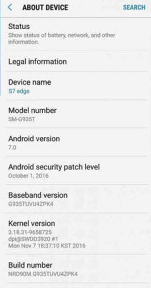 Android Nougat Beta ROM on Galaxy S7