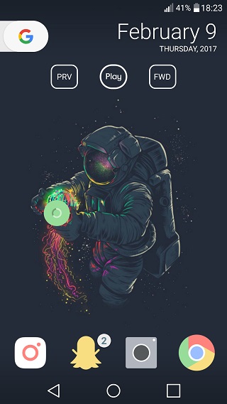 astronaut homescreen setup