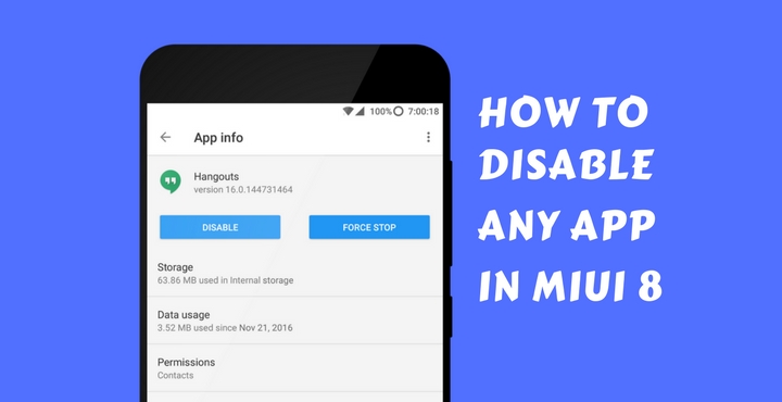Disable Any App on MIUI 8