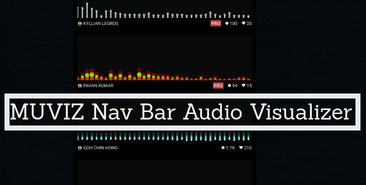 MUVIZ Nav Bar Audio Visualizer