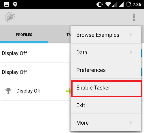 enable tasker