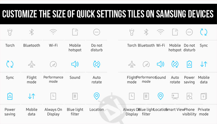 Tile Size on Samsung Devices - Quick Settings - Droid Views