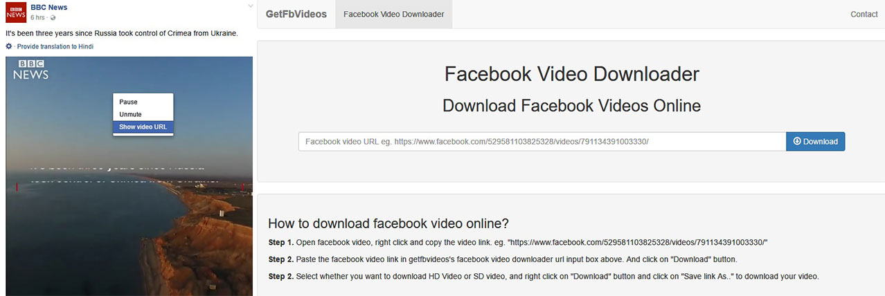 comment transférer une video facebook sur whatsapp