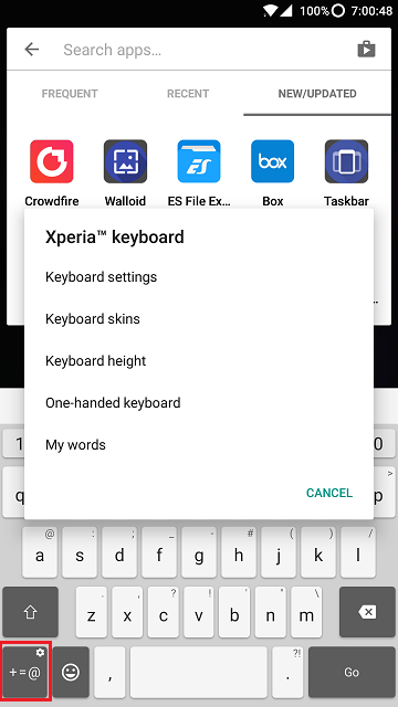 Eine Reihenfolge der qualitativsten Xperia keyboard
