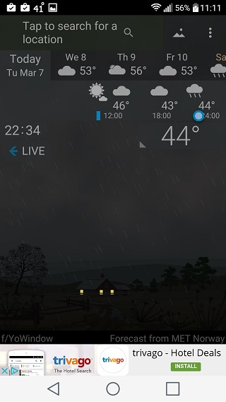 YoWindow weather app android