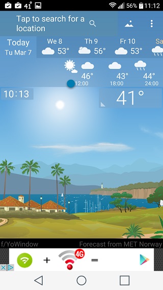 YoWindow weather app