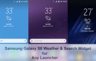 Galaxy S8 Weather Widget and Search Bar