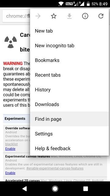 chrome for android flags