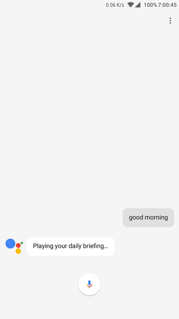 Google Assistant daily briefing
