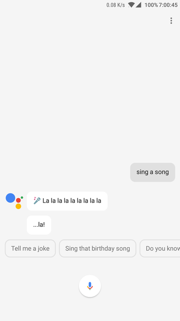 Songs and Jokes in Google Assistant