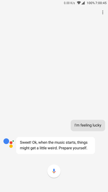 Google Assistant feeling lucky