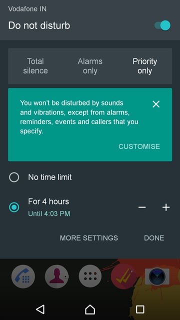 Do not disturb on Android
